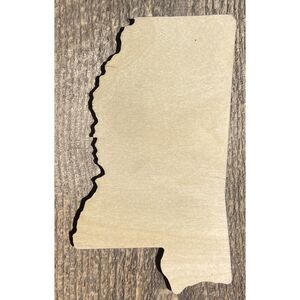 Mississippi Shape- 1/4" Unfinished Plywood - 10" Tall